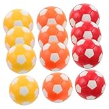 TOYANDONA 12 Stück Tischfußball Bälle Miniatur Kickerbälle für Tischkicker Ersatz Fußballspiel Zubehör in Orange Weiß Rot Weiß und Gelb Langlebig und Reibungsarm