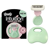 WILKINSON SWORD Intuition Complete Mini-Damenrasierer mit Reiseetui, für schwer erreichbare Zonen wie Bikinizone, Achseln, Knie & Knöchel, mit Skin Protect Gel für eine samtweiche Rasur