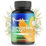 Teufelskralle Kapseln | 240 Kapseln | 1650mg pro Tag | PREMIUM: Hochwertiger Extrakt mit 2,7% Harpagoside | Vegan & Laborgeprüft - Teufelskralle von SUPPLENATURA®