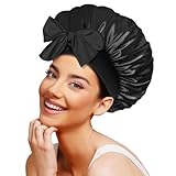 Galsangflower Satin Schlafhaube Doppellagig für Frauen – silk Bonnet mit Haarschutz,seidenhaube zum schlafen,Atmungsaktiv & Rutschfest für Locken & Lange Haare