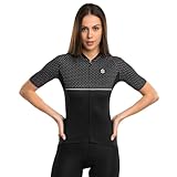 SIROKO - Sommer-Radtrikot für Damen M3 Milano - S - Schwarz/Weiß