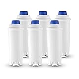 AquaStrata 6 Stücks Wasserfilter kaffeevollautomat Filter Ersatz für De'Longhi DLSC002 9310926 SER3017 5513292811 Inklusive Verschiedener Modelle von ECAM, ESAM