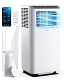 Pro Breeze™ 4-in-1 Mobile Klimaanlage mit 9000 BTU - Luftkühler, Ventilator, Luftentfeuchter, Nachtmodus - Klimagerät mit Energieklasse A, Fensterabdichtung Set, Fernbedienung und 24h Timer