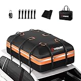 Wisamic Auto Dachbox 595L Faltbare Dachtasche Dachkoffer Aufbewahrungsbox, 1000D wasserdichte Dachgepäckträger Gepäckbox für Autos, Vans, SUVs