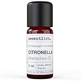 Citronella Öl - reines ätherisches Öl von wesentlich. - 100% naturrein aus der Glasflasche (10ml)