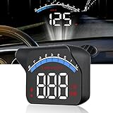 Universal Car HUD Heads Up Display, Heads Up Display für Autos, High Definition OBD HUD Windschutzscheibenprojektor Überdrehzahl-Sicherheitsalarm, Anzeigegeschwindigkeit, Wassertanktemperatur, Spannun