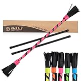 Diabolo Freizeitsport Flowerstick Basic (pink) - UV reaktiver Flower Stick mit Zwei Glasfaser Handstäben, Hingucker auf Festivals, ideal für Anfänger, leicht zu kontrollieren