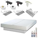 AQUA ROYAL Wasserbett Bett Set Softside Mono Einzelbett ohne Podest/Sockel 180x200 cm F2 – Wasserbetten Heizung von Calesco oder TBD Carbon Heater – Pflegeset und Befüllschlauch