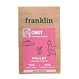 Franklin - Getreidefreie Trockenfutter - Welpe - 100% natürlich - Hypoallergen - Optimale Verdauung - Huhn, Lachs, Fenchel - 6kg