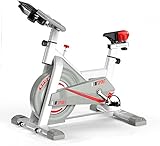 Indoor-Spinbike, stationäres Heimtrainer-Fahrrad, superleise Spinning-Bikes, Fitness-Bike mit LCD-Monitor und Telefonhalterung für das Heim-Cycling-Workout-Cardio-Traini