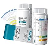 Ynnhik 100 -Stcs Aquarium -Testkit -6 -Way -Aquarium -Teststreifen, Fischtank -Test -Kit, Wassertester, Wasserprüfstreifen für allgemeine Härte Nitritnitrat pH