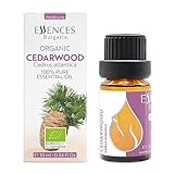 Essences Bulgaria Bio-Zedernholz Ätherisches Öl 10ml | Cedrus atlantica | 100% Naturrein | Unverdünnt | Therapeutischer Grad | Aromatherapie | Kosmetik | Tierversuchsfrei | Gentechnikfrei | Vegan