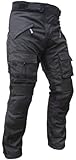 HEYBERRY Sportliche Motorrad Hose Motorradhose Schwarz mit Oberschenkeltaschen Gr. 2XL