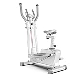 Step-Fitnessgeräte, 2-in-1 Dual-Action Air Elliptical & Bike | Verstellbarer Sitz | Einstellbare Spannung | Verfolgen Sie Ihren Fortschritt Modisch