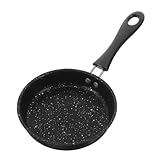 VALICLUD Pfanne Eierpfanne Tortillapfanne Kleine Eieranbaumpfanne Crêpes-pfanne Eier Pfannen Pfannkuchenpfanne Zum Frühstück Garnelenpfanne Mini-pfanne Maifanische Steinschicht Black
