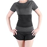 Brrnoo Bauchweggürtel Abnehmen Gürtel, Taille Training Gürtel, Sauna Fitness Schweißgürtel Bauch Fett Weg gürtel für Damen und Herren zum Schwitzen, Krafttraining und zur Rückenstabilisierung(M)
