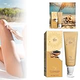 Schutz & Pflege Sonnenmilch SPF 50+/PA+++,Sonnencreme für 24h Feuchtigkeit mit Schwarzer Reis,Nicht fettend - ohne die Poren zu verstopfen,Wasserdicht und Schweißfest (50g)