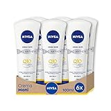 NIVEA Anti-Aging Handcreme Q10, Anti-Falten und Anti-Flecken, 6 x 100 ml, Feuchtigkeitscreme für die Hände, angereichert mit Q10 Complex, Anti-Age Creme mit UV-Filtern