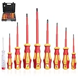 CCLIFE 9 tlg VDE Isolierter Schraubendreher Schraubenzieher Satz 1000V inkl. Spannungsprüfer Schlitz & PH & PZ Set