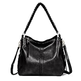 TANTOMI Handtasche Damen, Schultertasche Damen Vintage Hohe Kapazität Tasche für Büro Schule Einkauf mit Abnehmbarer Riemen