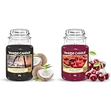 Yankee Candle Duftkerze im Glas (groß) – Black Coconut & Duftkerze im Glas (groß) – Black Cherry