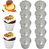 Symphonyw Puddingformen, 10 Stück Aluminium-Muffinformen, Dariol-Formen, antihaftbeschichtet, Mini-Backförmchen, Becken, Eierkuchen, Cupcake-Formen