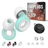 Hushhd Silent – Ohrstöpsel für Schlaf und Gehörschutz, 27 dB, Geräuschunterdrückung, Ohrstöpsel für Reiseutensilien, Schlafhilfe, Komfort, Autismus, Angstlinderung (Türkis)