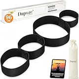 DUPORE 96 cm Yogagurt mit 4 Schlaufen & Dehnübungen - stabiles Dehnungsband mit 4 Schlaufen für Engpassdehnung - Stretchgurt für effiziente Schmerztherapie - Fitness Band Yoga Gurt Baumwolle