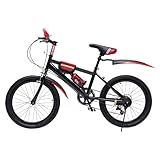 20 Zoll Mädchen 6,8,10 Jahre Mountainbike Kinder Jungen-Fahrrad 24 Zoll 7 Gang-Schaltung Mit Schutzblech Guide Premium Bergsteiger Fahrrad Jugendfahrrad (rot)