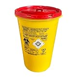 Nadelabfallbehälter 2l Spritzenabwurfbehälter Kanülenbox | Kanülensammler | Kanülenabwurfbehälter | Nadelentsorgungsbehälter | Sharps Container für Spritzen und Kanülen Tattoo Nadelabwurfbehälter