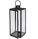 Laterne XXL Gartenlaterne Metall Windlicht Laternen Deko Kerzenhalter Kerzenleuchter Kerzenständerr für Outdoor Wohnzimmer Garten Balkon Innen Indoor (F271)