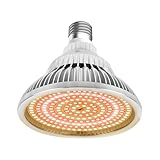 Wankd LED Pflanzenlampe, Pflanzenlampe 23W LED Pflanzenlampe Vollspektrum E27 Weiß Pflanzenlicht für Zimmerpflanzen LED Grow Light Wachstumslampe für Garten, Blumen, Gemüse,Obst (E27 150W äquivalente)