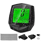 Kasanni Fahrradcomputer Kabellos 24 Funktionen Fur Ip54 Wasserdicht Fahrradtacho Kabellos Mit Hintergrundbeleuchtung, Automatischem Standby Und Kabellosem Sensor Fahrrad Tacho Kabellos