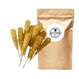 SIVIFOOD Kandiszucker Sticks mit Safran 10 Stück - goldener Kandis am Stiel für Tee Nabat Saffron Zucker am Stab Kaffee Kandissticks zum verschenken Geschenk Dekoration Stäbchen Weihnachten