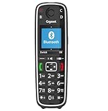 Gigaset E720HX - DECT-Mobilteil mit Ladeschale - Schnurloses Senioren-Telefon für Router und DECT-Basis - Bluetooth und sprechende Wähltasten mit Ansage, schwarz [Deutsche Version] [Ohne Basis]