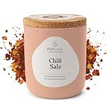 POTLUCK I Chili Salz I Gewürzmischung im Keramiktopf I 100 g I Vegan, glutenfrei und mit natürlichen Inhaltsstoffen