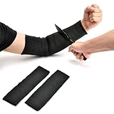 Schnittfeste Ärmel, Unterarmschutz Arm Sleeve, Ärmelschoner, 1 Paar Arm Guard, Armschützer, Hitzebeständig, Atmungsaktiv, UV-Schutz, für Damen Herren Garten Küche Schnitzarbeiten, Schwarz