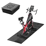 HAPBEAR Faltbare Bodenschutzmatte Für Sportgeräte Fitnessgeräte- 173cmx61cmx5 mm, Hohe Dichte PVC, Schalldämmend Fitnessmatte für Laufbänd, Ellipsentrainer, Heimtrainer, rollentrainer HBEM10