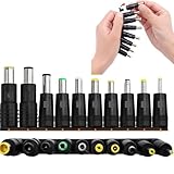 8 in 1 Universal DC Netzteil Adapter, 5.5x2.1 mm Buchse auf Stecker DC Hohlstecker Adapter für Laptop Netzteil, Kompatibel für HP Dell ASUS Acer, mit Männlich Weiblichem DC Anschluss （10 Stück）
