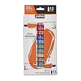 PEBEO - Studio Gouache - Hochwertiges Gouache-Farbset für professionelle Künstler und Hobbymaler - 12 Tuben à 12 ml