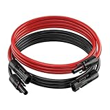 Solarkabel Verlängerung,4mm² 1/2/3/5/10m Solarkabel Verlängerung,Photovoltaik Solarkabel,Verbindungskabel Solarstecker,IP67 wasserdichtem Stecker (4 mm²/5 m)