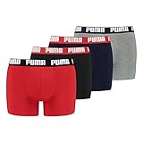 PUMA Herren Boxershorts Shorts Unterhosen Everyday Boxer 4er Pack, Wäschegröße:M, Artikel:-003 red Combo