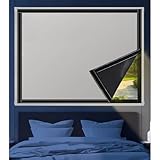 Rollo Verdunkelungsrollo 40 x 125 cm, Verdunklungsrollo Thermo Und Hitzeschutz Ohne Bohren Seitenzugrollo für Fenster Tür, mit Klettband für Fenster Türen, Grau