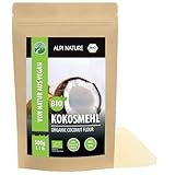 Alpi Nature Kokosmehl BIO 500g, Kokosmehl entölt ohne Zucker, Kokos gemahlen, Kokospulver