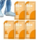 GjnjfdF Regen Schuhüberzüge,10 Stück Rutschfeste Regen Überschuhe Schuhschützer - Durchsichtig Wiederverwendbar Robust Für Damen Herren Outdoor Wandern Bau Fahrrad