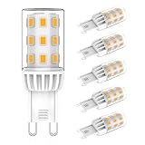 Eco.Luma G9 LED Lampen warmweiß 2700K 580LM Leuchtmittel 3W entspricht 60W Halogenlampe, Energiesparende G9 LED Glühbirne, kein Flackern, Nicht Dimmbar Birne, 5er Pack