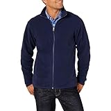 Amazon Essentials Herren Fleecejacke mit durchgehendem Reißverschluss (in Big und Tall erhältlich), Marineblau, L