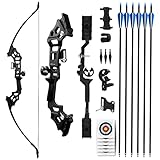 REAWOW Recurvebogen Set Erwachsene 30/40LBS Bogenschießen Pfeil und Bogen Set 51 Zoll Recurve Bogen Sportbogen Langbogen Outdoor Hunting Archer, rechtshändige