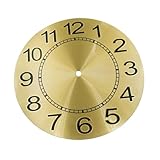 UKCOCO in Gold für DIY Wanduhr Langlebiges Wiederverwendbares Uhrzifferblatt Praktischer Ersatz für Runde Uhr Modernes Design für Uhrmacher und Bastler