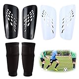 FIBOGOUP 2 Paar Schienbeinschoner Fussball - Mit Optimierter Einstecktasche - Anti-Rutsch Stutzen - Schienbeinschoner Kinder Fussball M